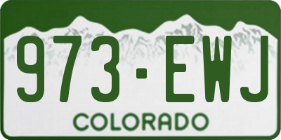CO license plate 973EWJ