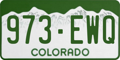 CO license plate 973EWQ