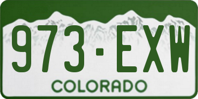 CO license plate 973EXW