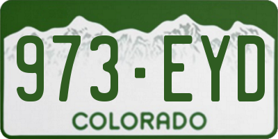 CO license plate 973EYD