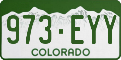 CO license plate 973EYY
