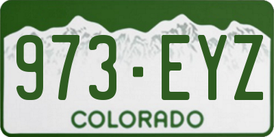 CO license plate 973EYZ