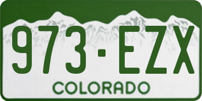 CO license plate 973EZX