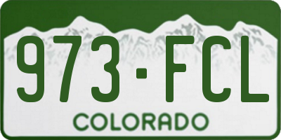 CO license plate 973FCL