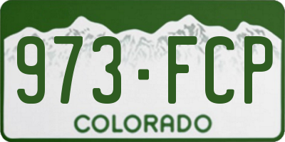 CO license plate 973FCP