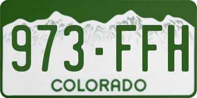 CO license plate 973FFH
