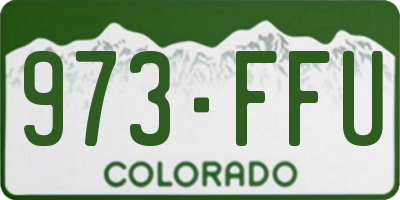 CO license plate 973FFU