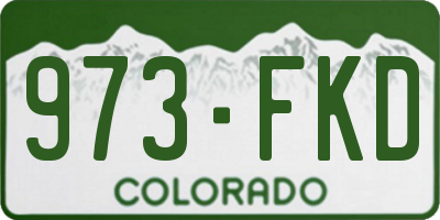 CO license plate 973FKD