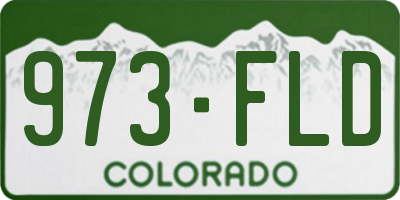 CO license plate 973FLD