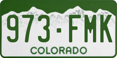 CO license plate 973FMK