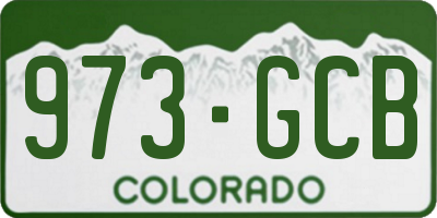 CO license plate 973GCB