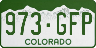 CO license plate 973GFP