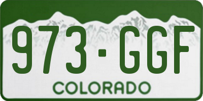 CO license plate 973GGF