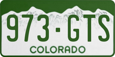 CO license plate 973GTS