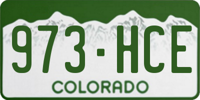 CO license plate 973HCE