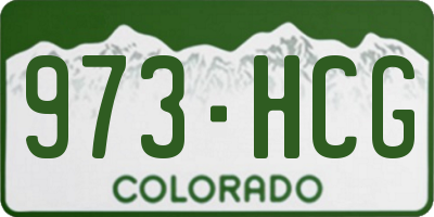 CO license plate 973HCG