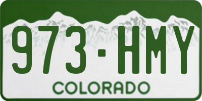 CO license plate 973HMY