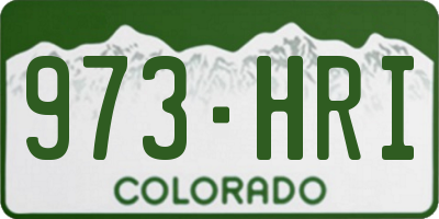 CO license plate 973HRI
