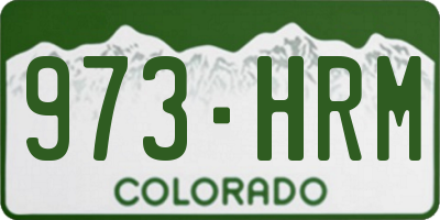 CO license plate 973HRM