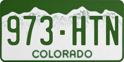 CO license plate 973HTN