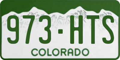 CO license plate 973HTS
