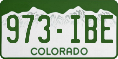 CO license plate 973IBE