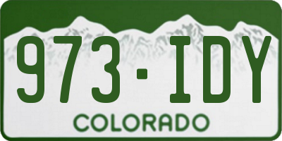 CO license plate 973IDY