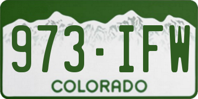 CO license plate 973IFW