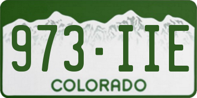 CO license plate 973IIE