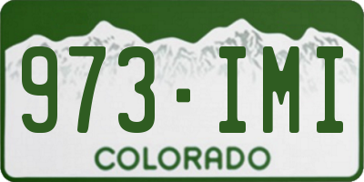 CO license plate 973IMI
