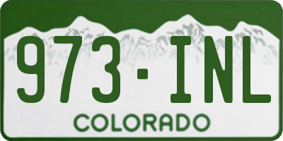 CO license plate 973INL