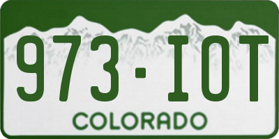 CO license plate 973IOT
