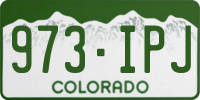 CO license plate 973IPJ