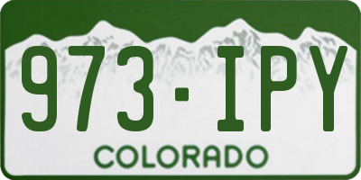 CO license plate 973IPY