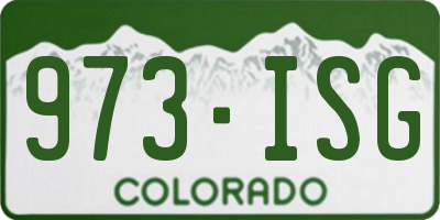 CO license plate 973ISG