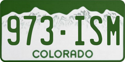 CO license plate 973ISM