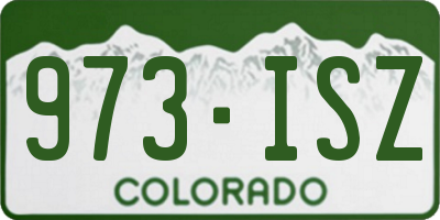 CO license plate 973ISZ