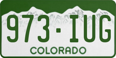 CO license plate 973IUG
