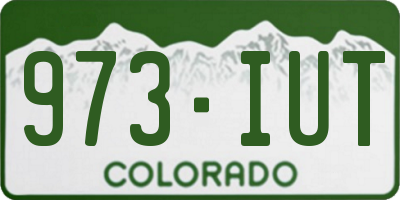 CO license plate 973IUT