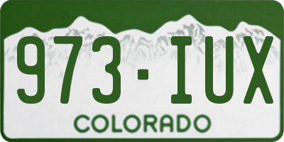 CO license plate 973IUX