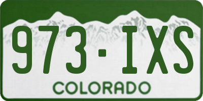 CO license plate 973IXS