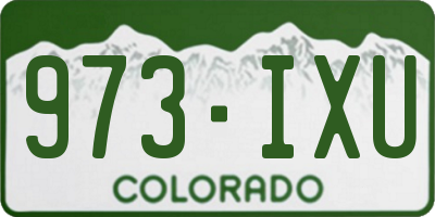 CO license plate 973IXU