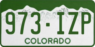 CO license plate 973IZP