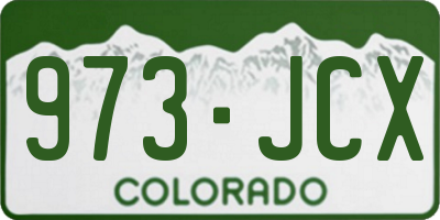 CO license plate 973JCX