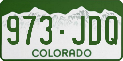CO license plate 973JDQ