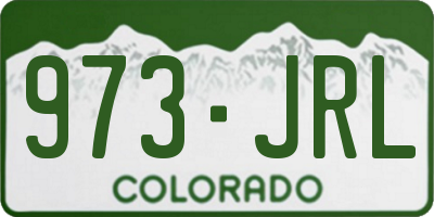 CO license plate 973JRL