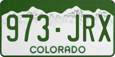 CO license plate 973JRX