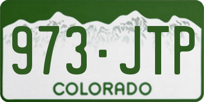 CO license plate 973JTP
