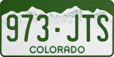 CO license plate 973JTS