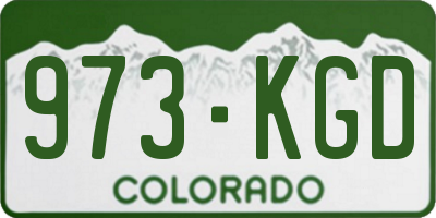 CO license plate 973KGD